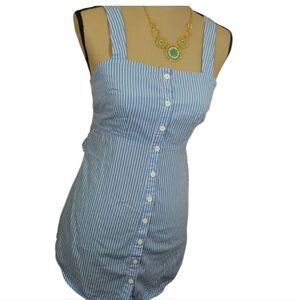 Striped Button Down Sleevesless Top